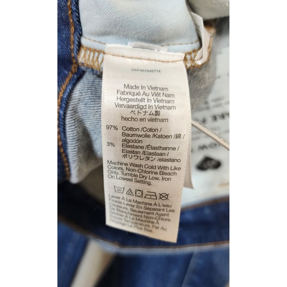 Madewell Curvy High-Rise Skinny Jeans Medium Wash Blue Denim Size 26 - Picture 8 of 9